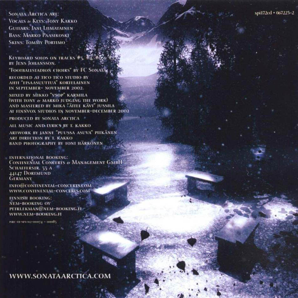 Cartula Interior Frontal de Sonata Arctica - Winterheart's Guild