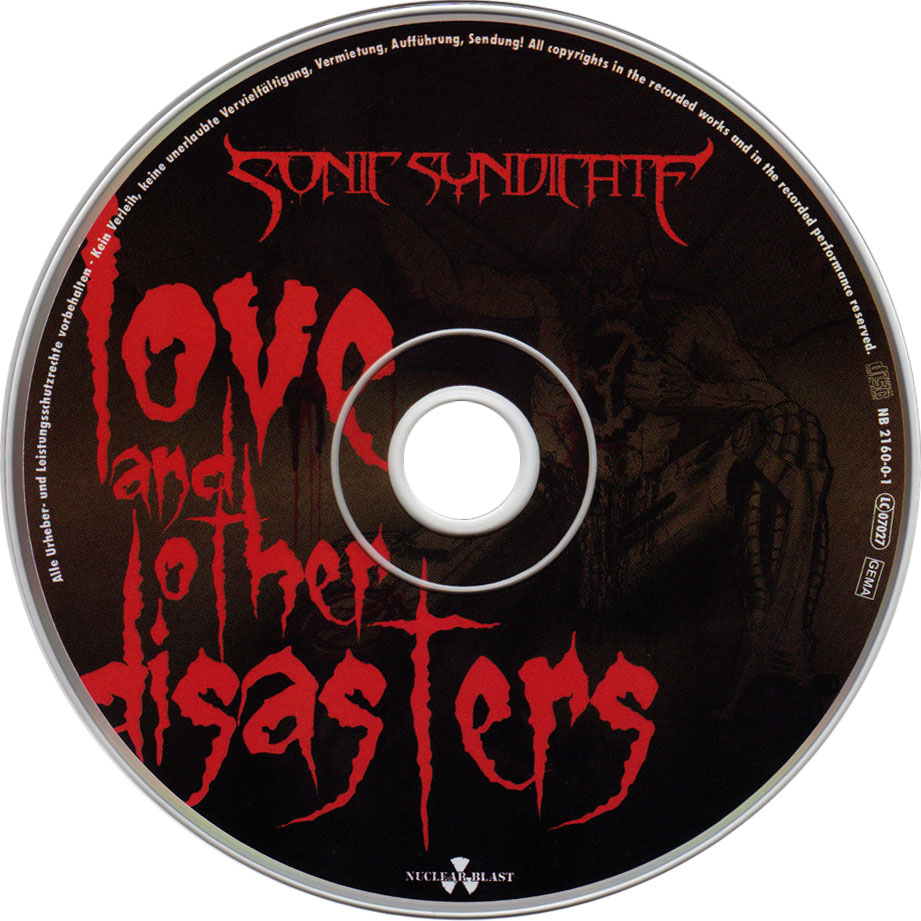 Cartula Cd de Sonic Syndicate - Love And Other Disasters (Limited Edition)