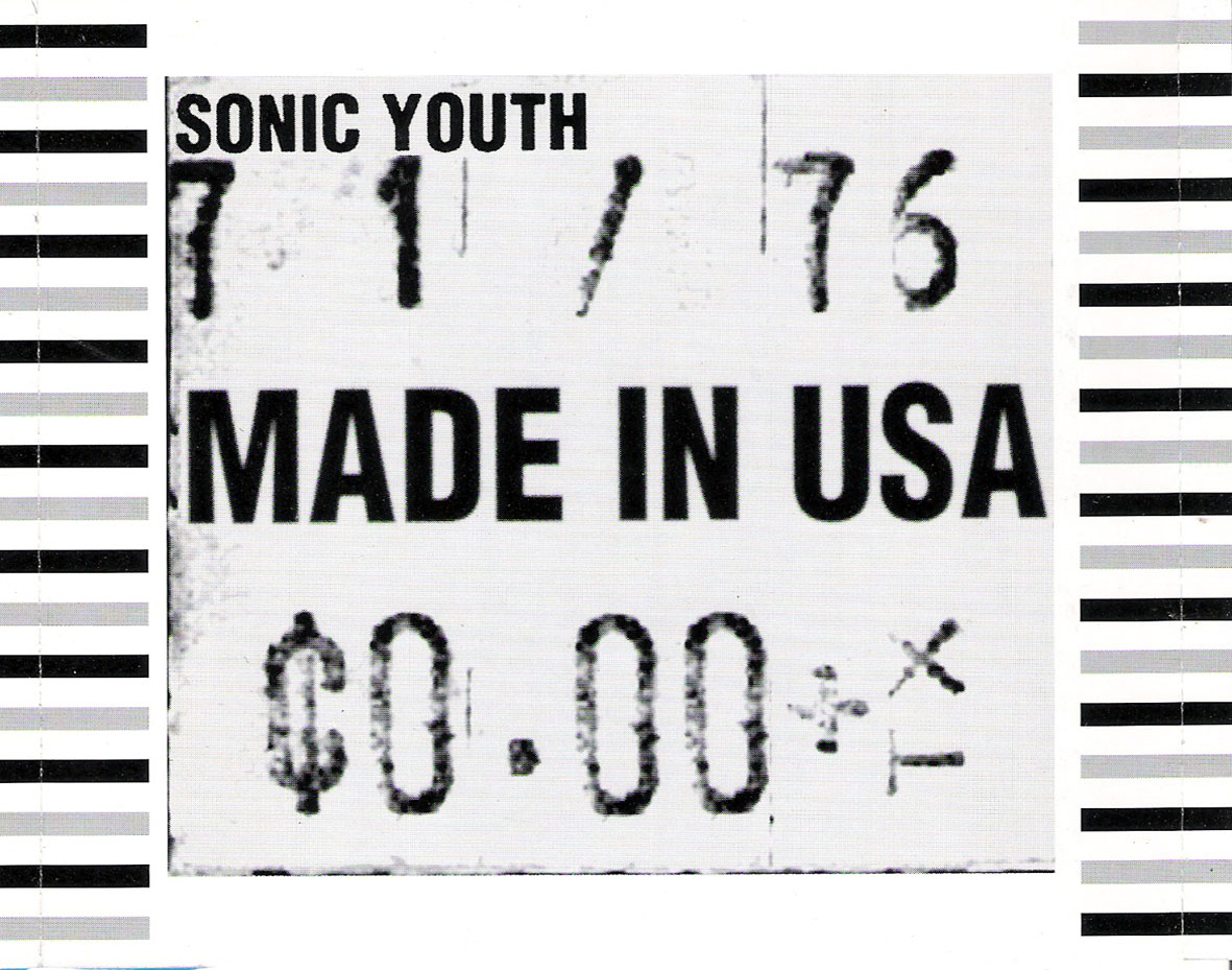 Cartula Interior Trasera de Sonic Youth - Made In Usa
