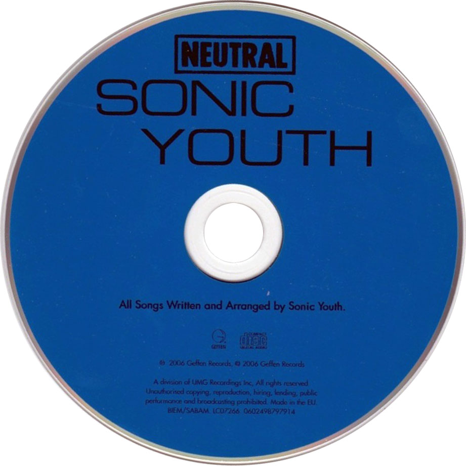 Cartula Cd de Sonic Youth - Sonic Youth (2006)