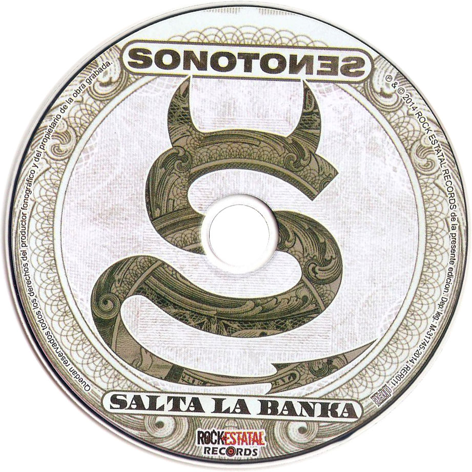 Cartula Cd de Sonotones - Salta La Banka