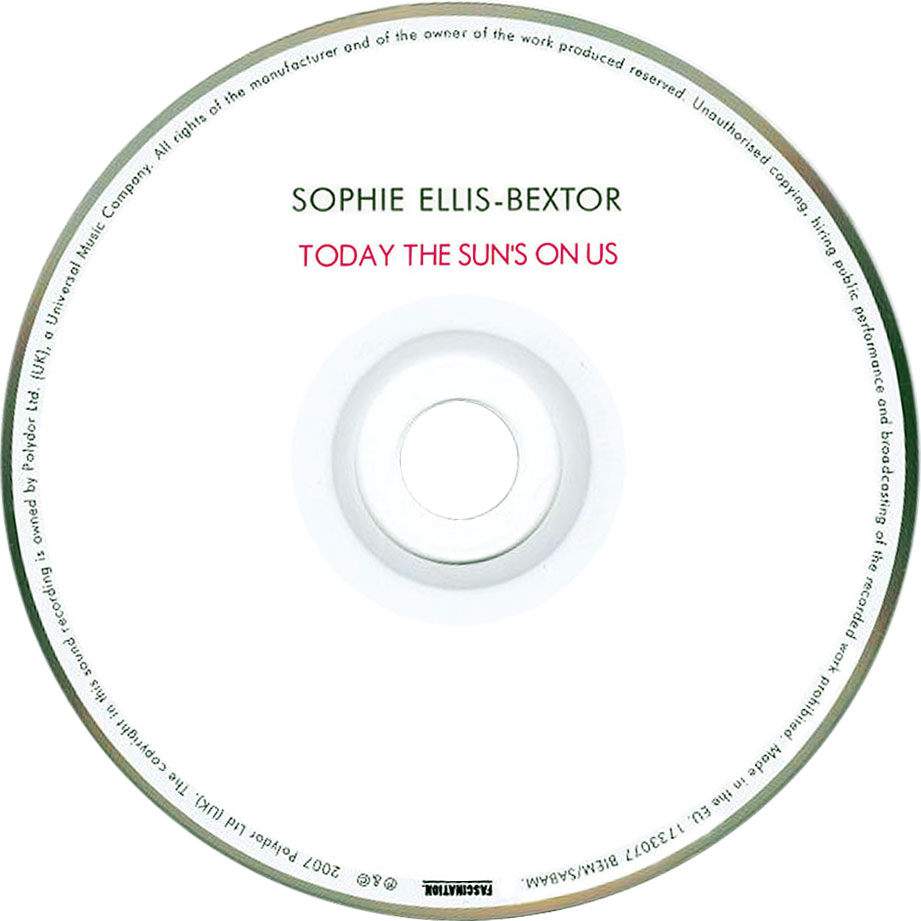 Cartula Cd de Sophie Ellis-Bextor - Today The Sun's On Us (Cd Single)