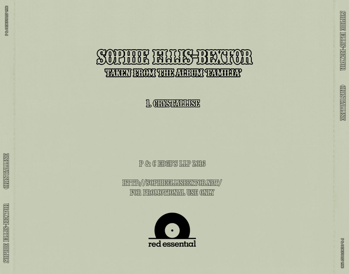Cartula Trasera de Sophie Ellis-Bextor - Crystallise (Cd Single)