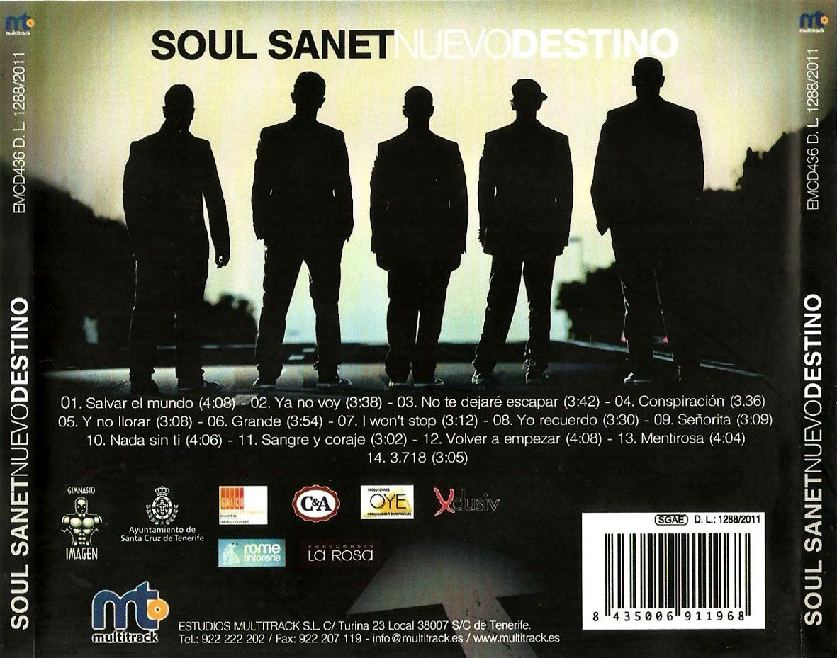 Cartula Trasera de Soul Sanet - Nuevo Destino