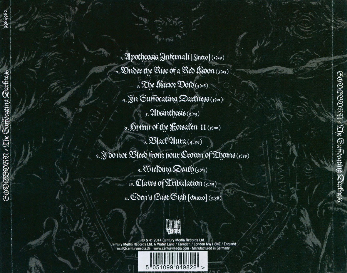 Cartula Trasera de Soulburn - The Suffocating Darkness