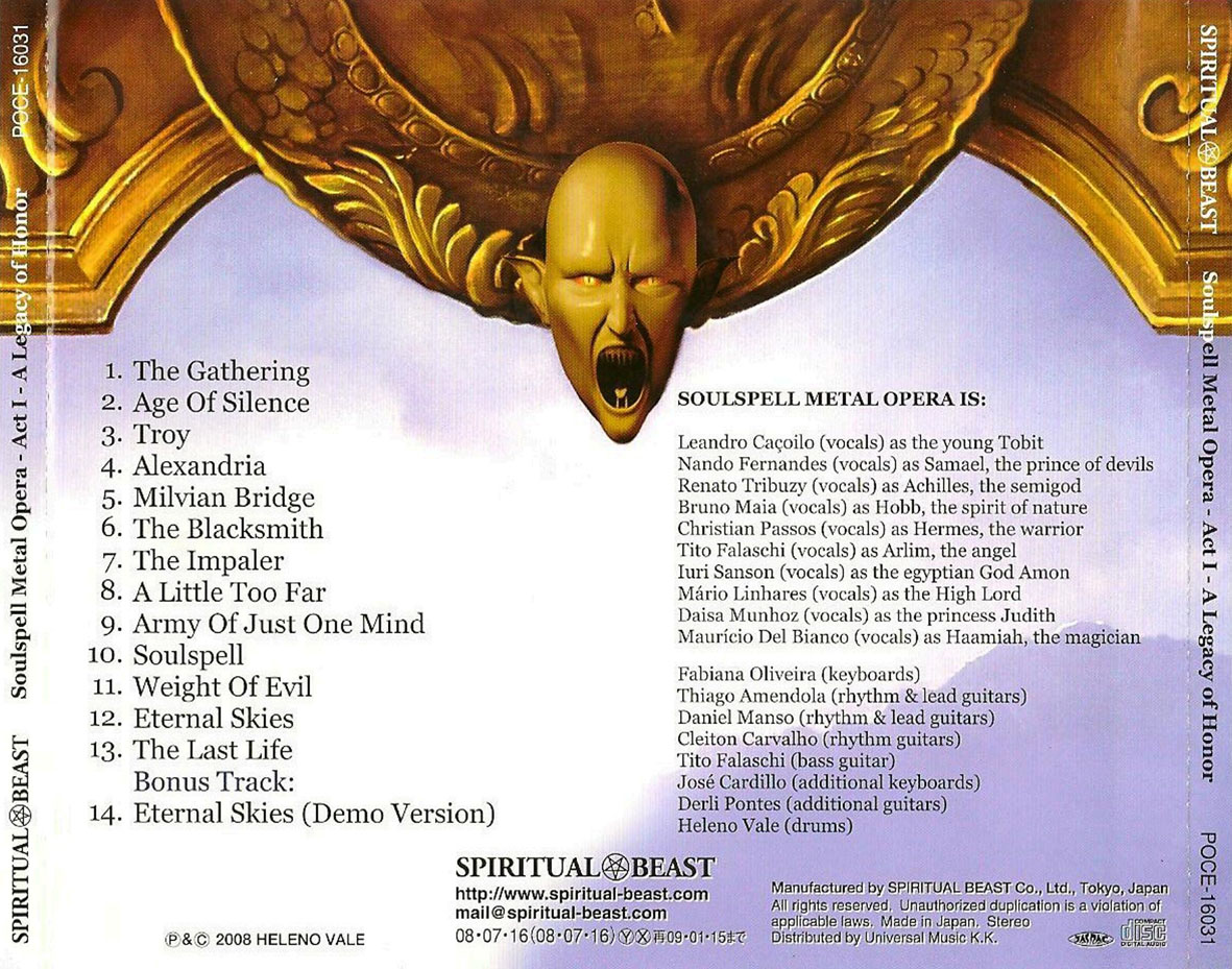 Cartula Trasera de Soulspell - A Legacy Of Honor
