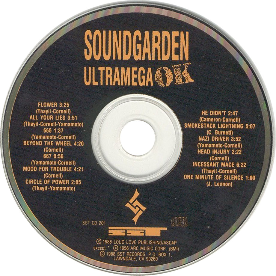 Cartula Cd de Soundgarden - Ultramega Ok