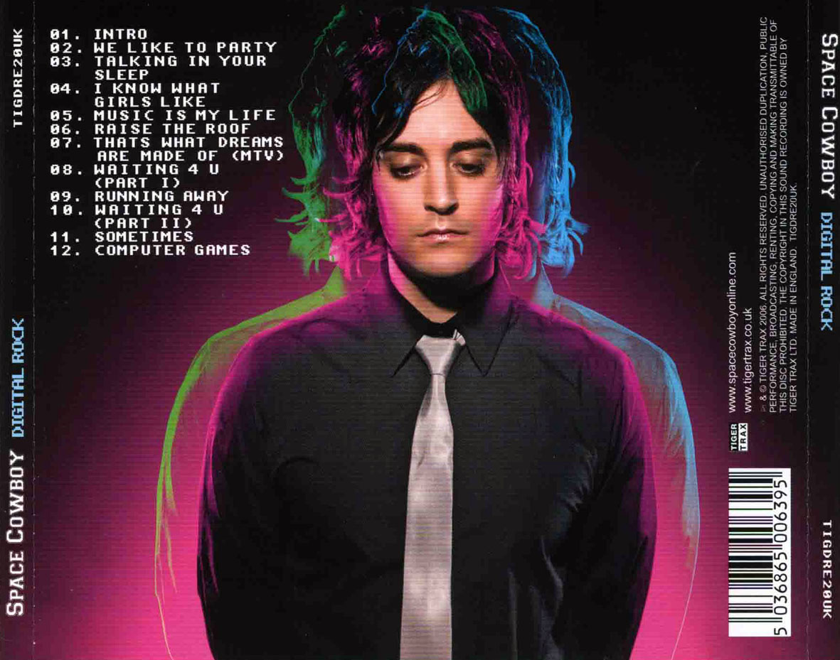 Cartula Trasera de Space Cowboy - Digital Rock
