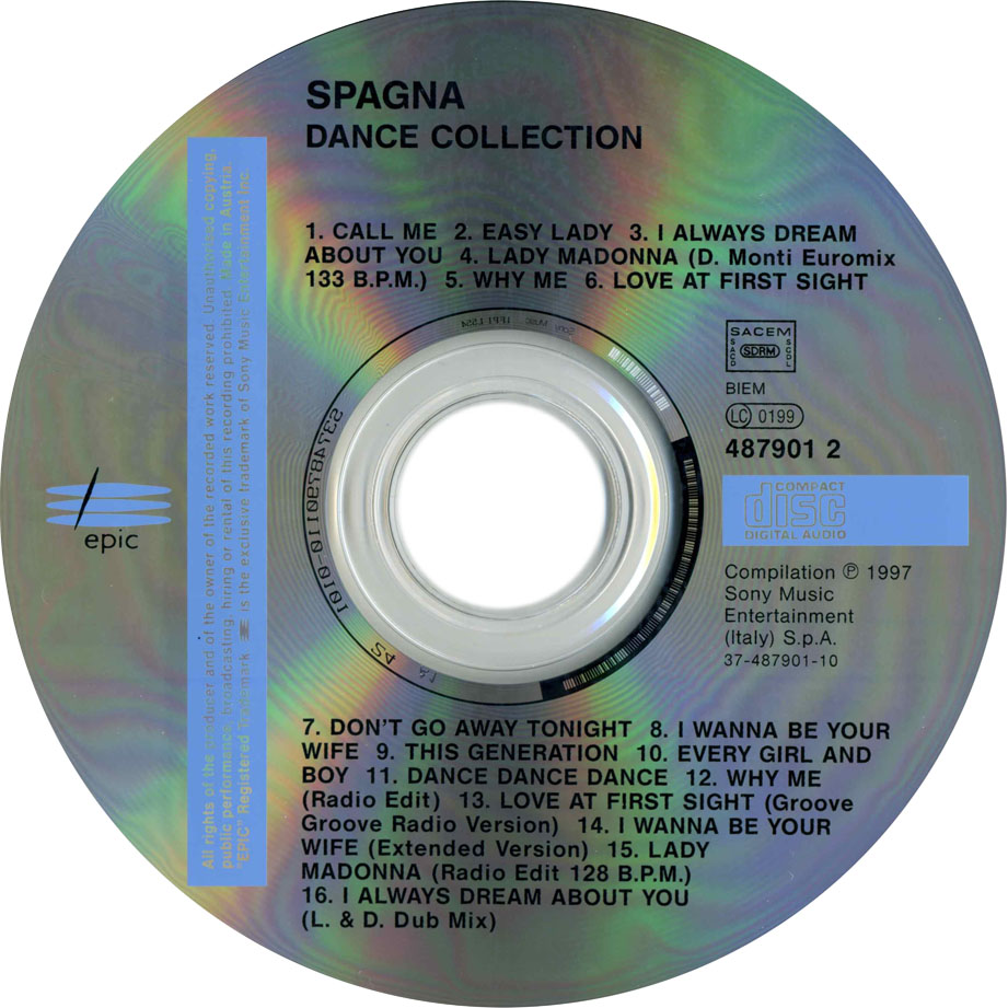 Cartula Cd de Spagna - Dance Collection