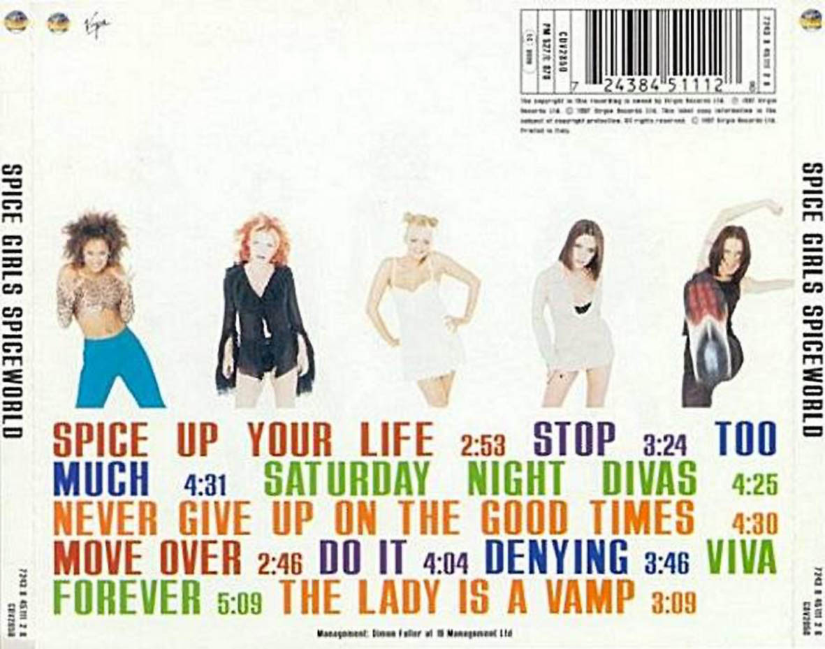 Cartula Trasera de Spice Girls - Spiceworld