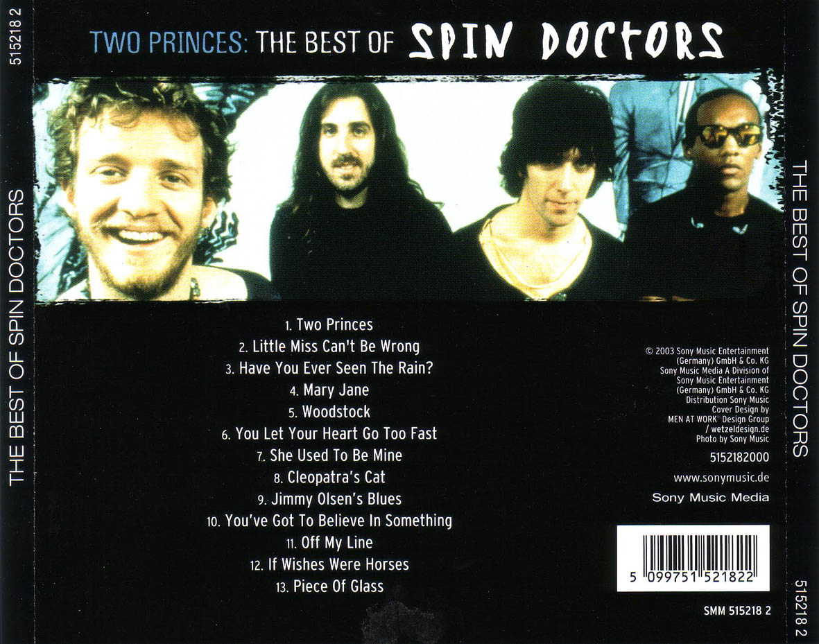 Cartula Trasera de Spin Doctors - Two Princes: The Best Of Spin Doctors