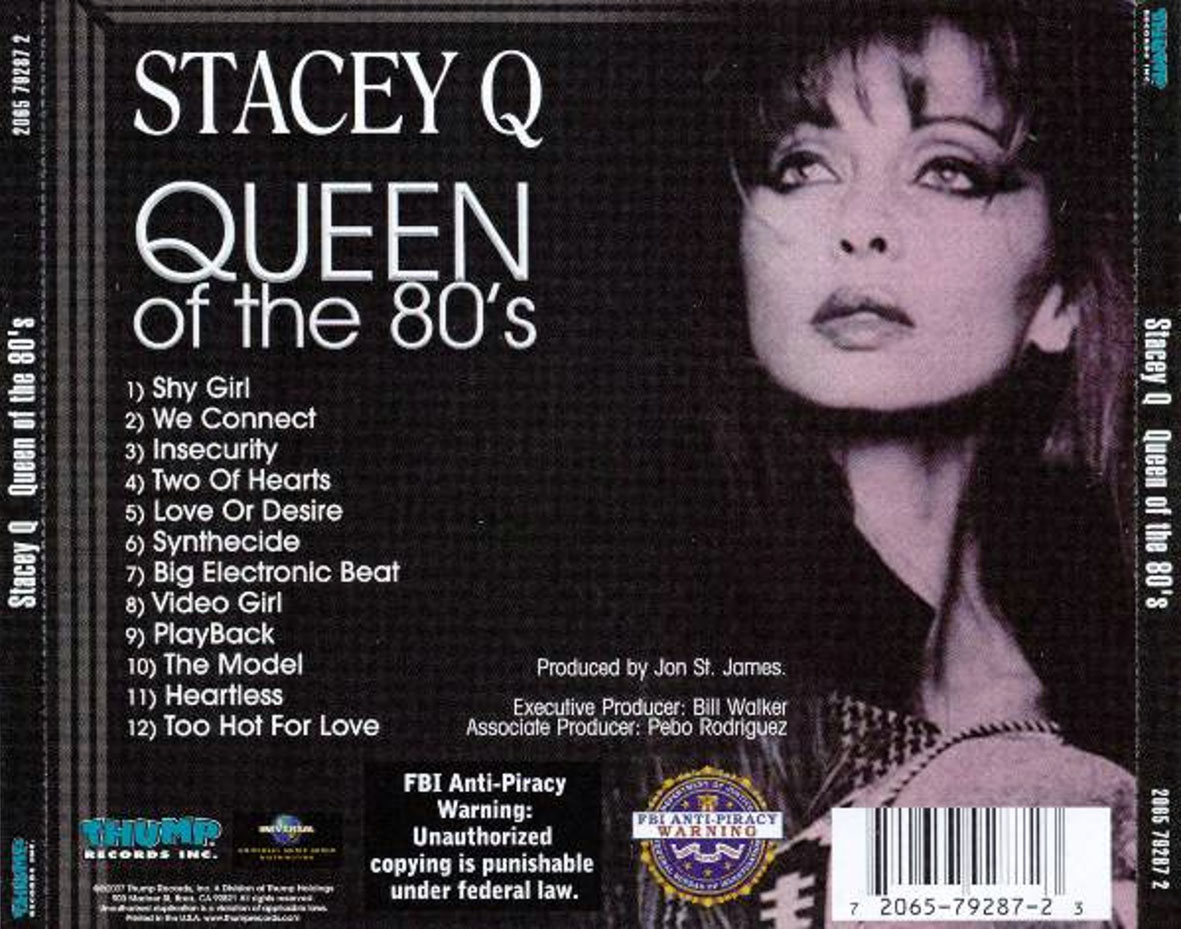 Cartula Trasera de Stacey Q - Queen Of The 80's