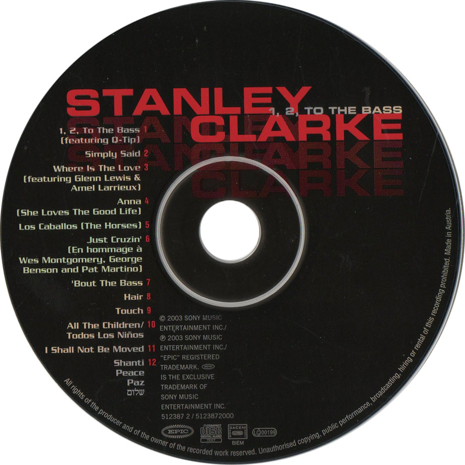 Cartula Cd de Stanley Clarke - 1,2, To The Bass