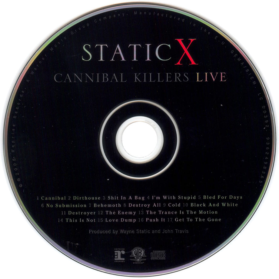 Cartula Cd de Static-X - Cannibal Killers Live