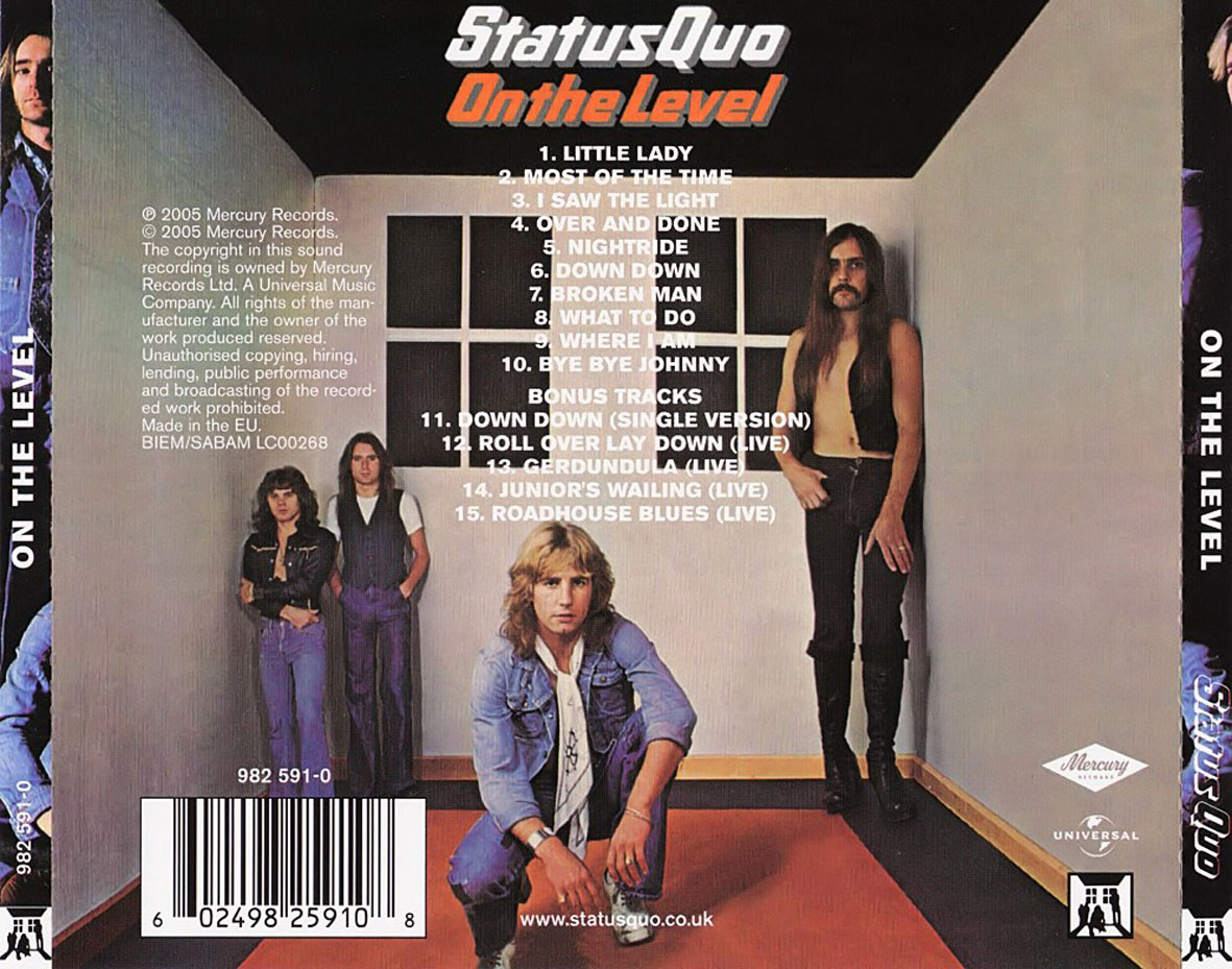 Cartula Trasera de Status Quo - On The Level (2005)