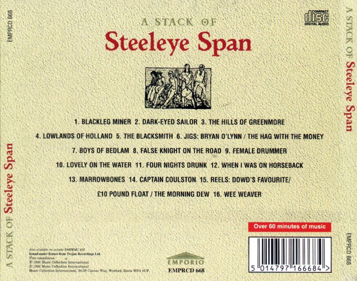 Cartula Trasera de Steeleye Span - A Stack Of Steeleye Span