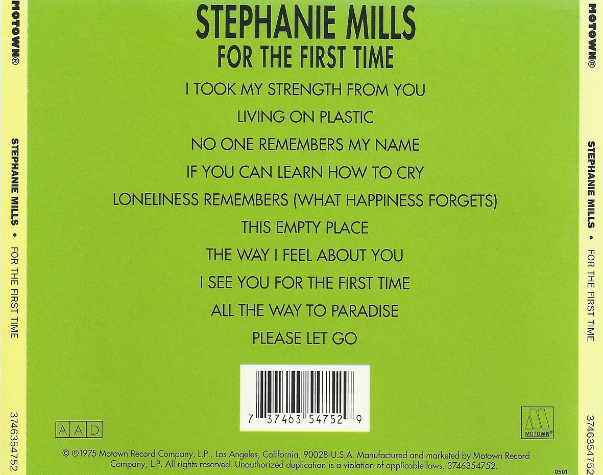Cartula Trasera de Stephanie Mills - For The First Time