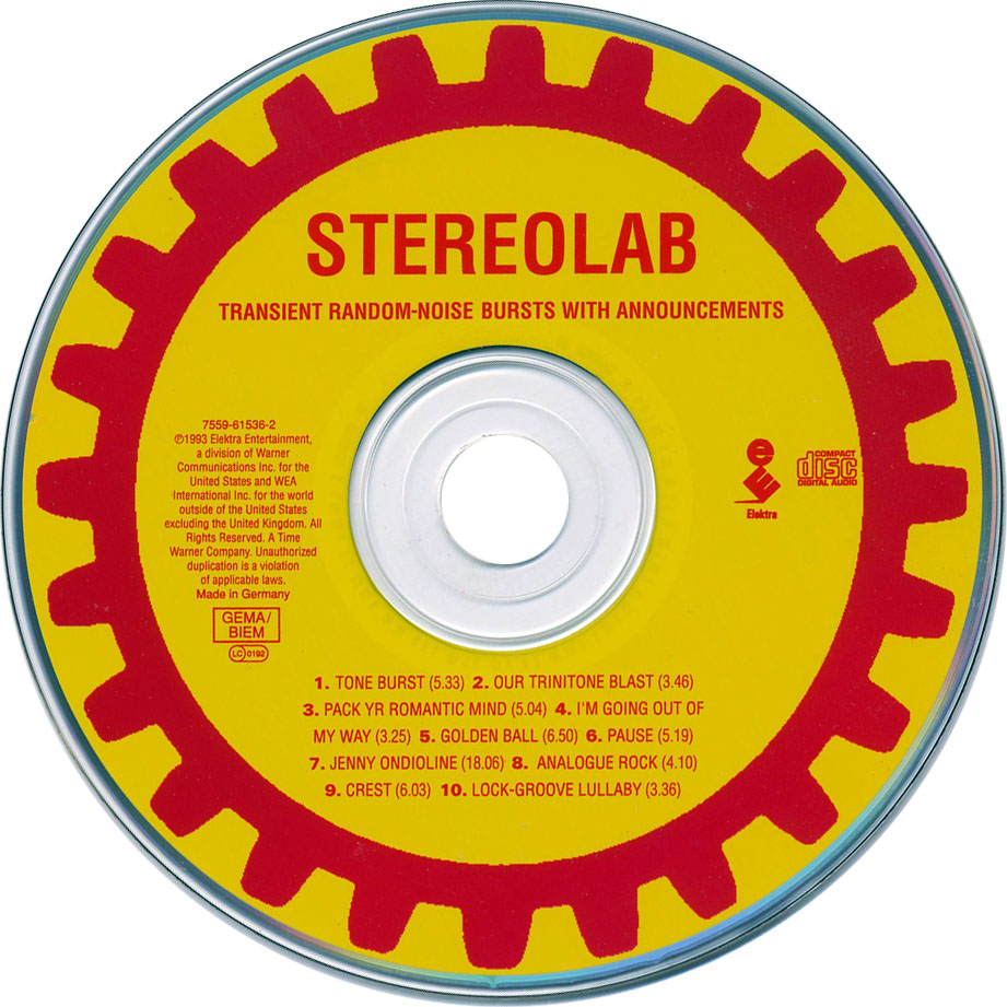 Cartula Cd de Stereolab - Transient Random-Noise Bursts With Announcements