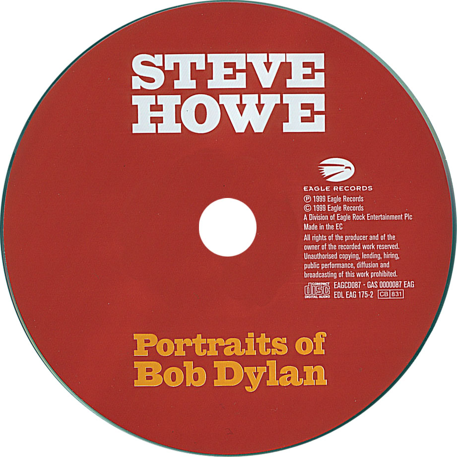 Cartula Cd de Steve Howe - Portraits Of Bob Dylan