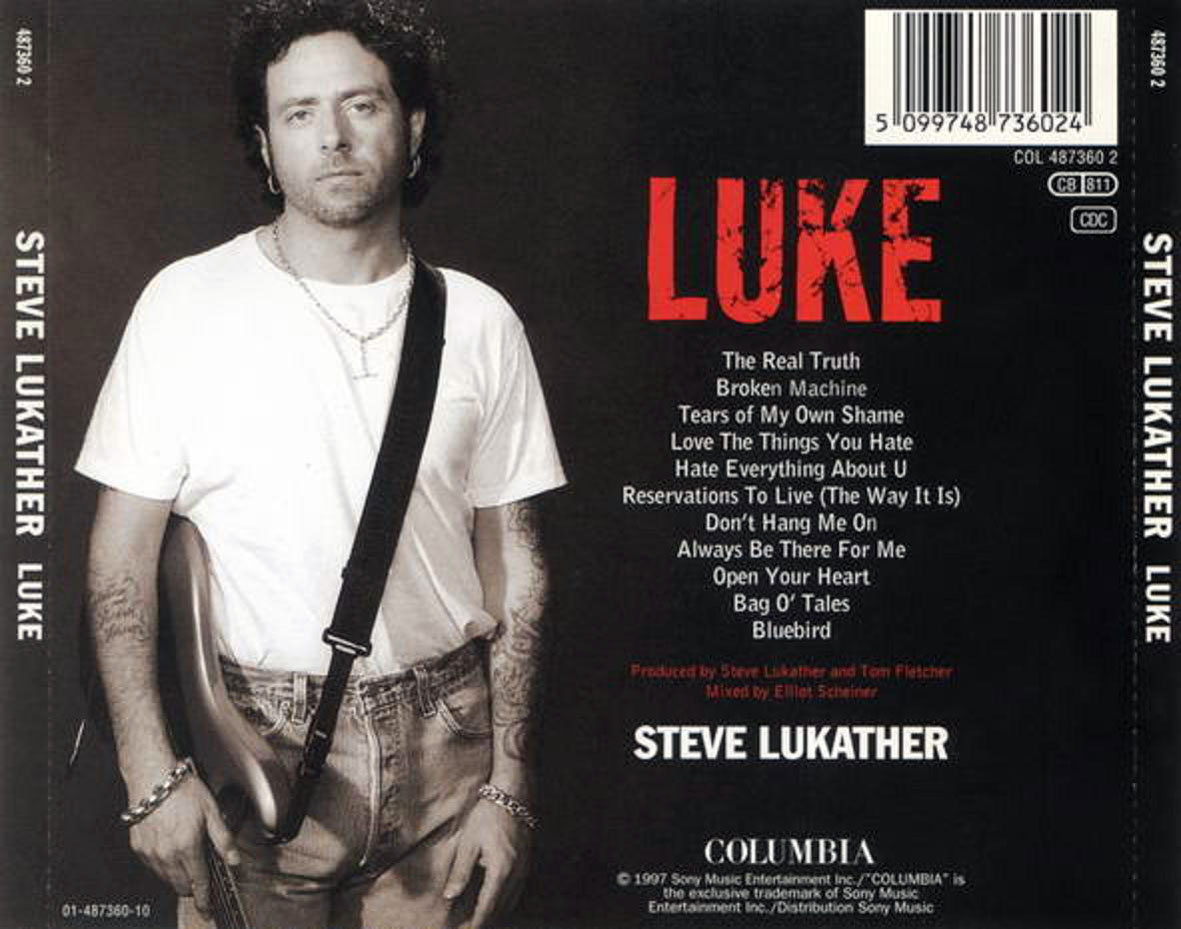 Cartula Trasera de Steve Lukather - Luke