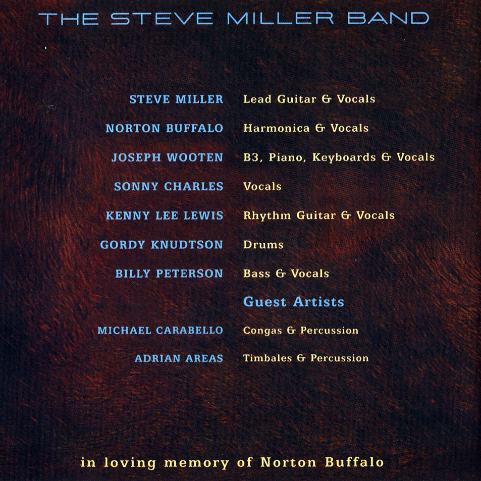 Cartula Interior Frontal de Steve Miller Band - Let Your Hair Down