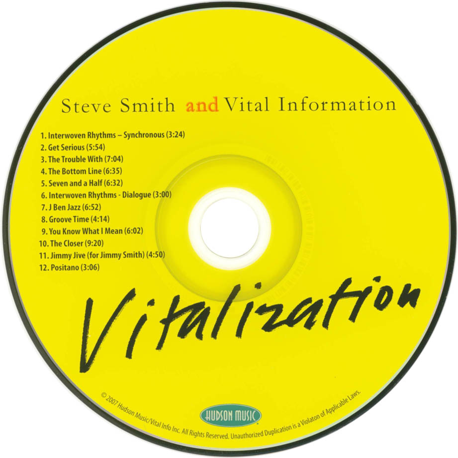 Cartula Cd de Steve Smith And Vital Information - Vitalization