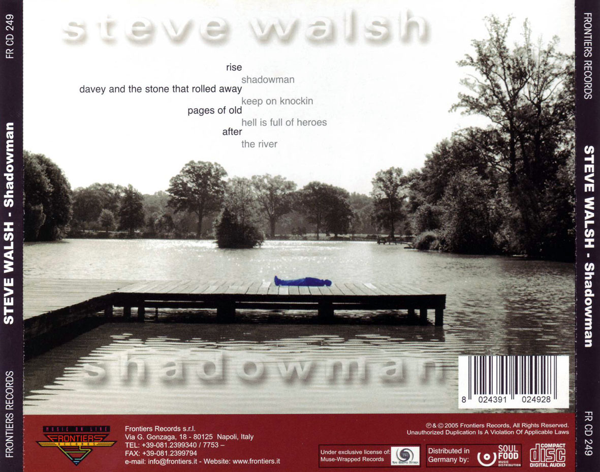 Cartula Trasera de Steve Walsh - Shadowman