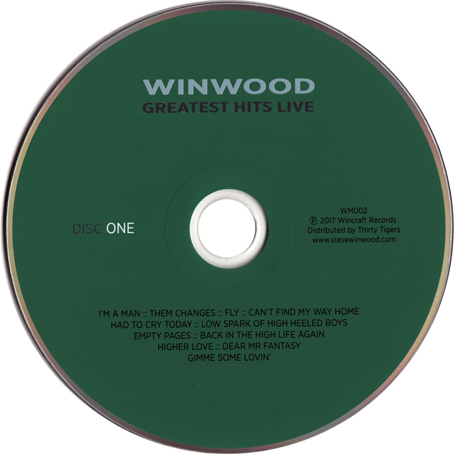 Carátula Cd1 de Steve Winwood - Greatest Hits Live