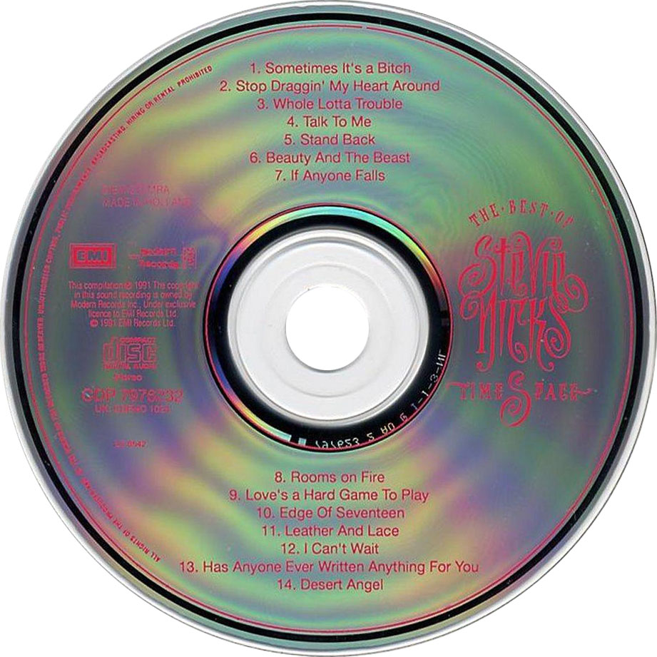 Cartula Cd de Stevie Nicks - Timespace: The Best Of Stevie Nicks