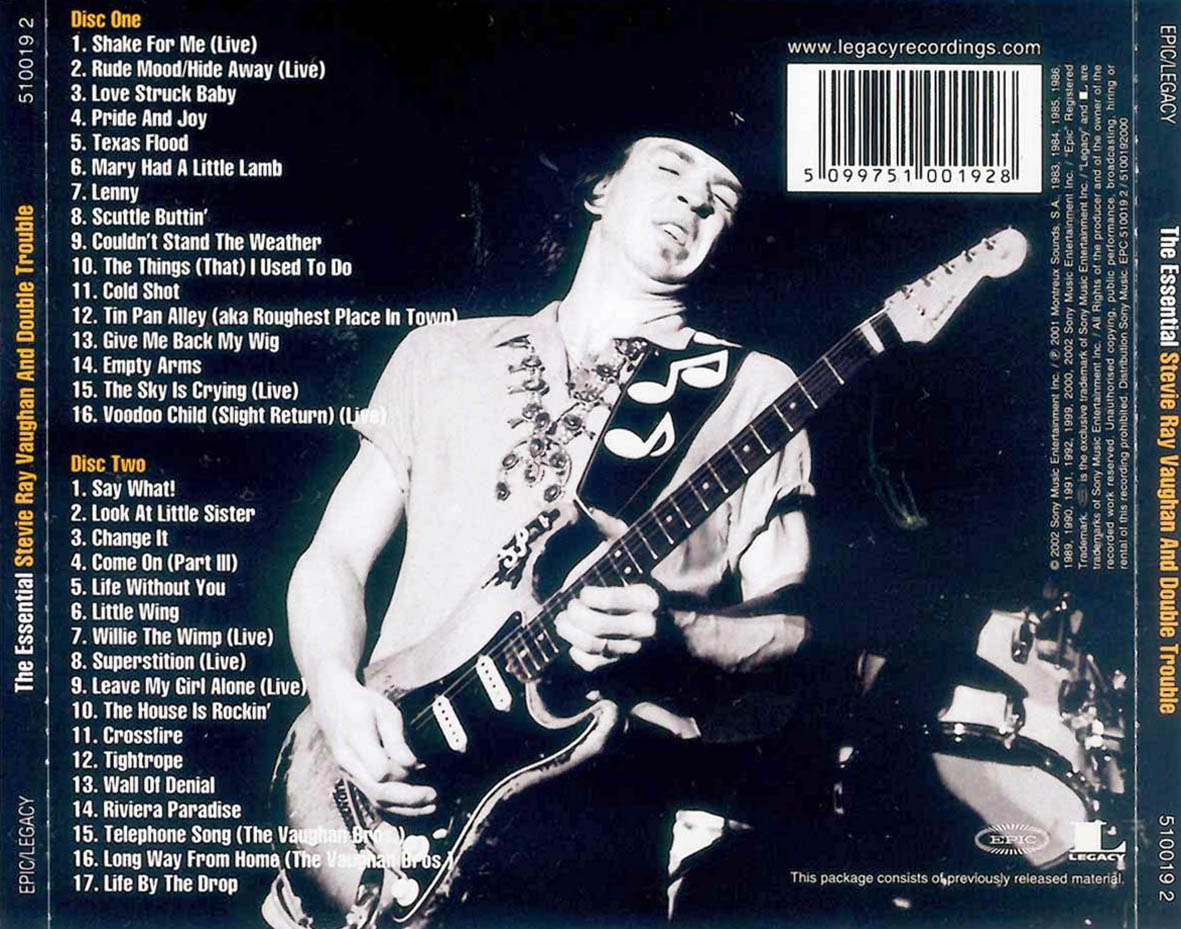 Cartula Trasera de Stevie Ray Vaughan And Double Trouble - The Essential