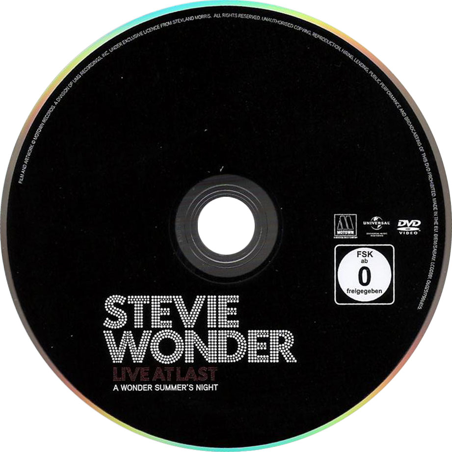 Cartula Dvd de Stevie Wonder - Live At Last A Wonder Summer's Night (Dvd)