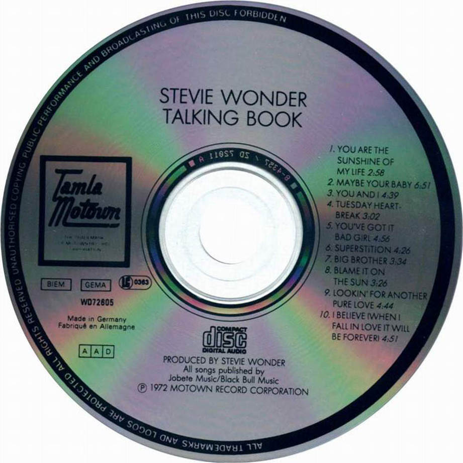 Cartula Cd de Stevie Wonder - Talking Book
