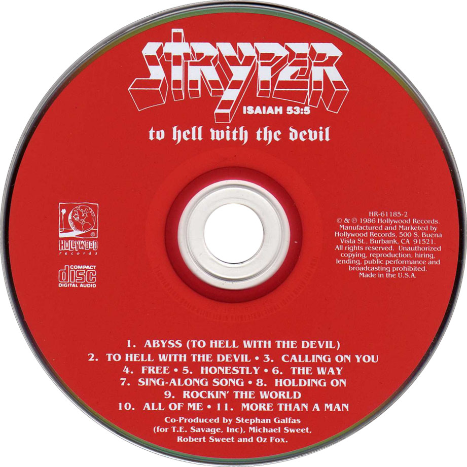 Cartula Cd de Stryper - To Hell With The Devil