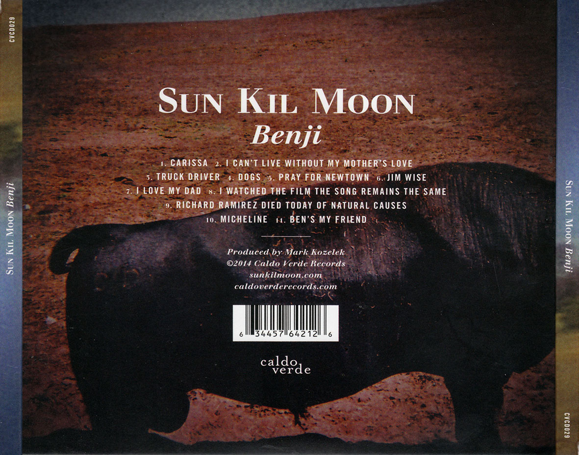 Cartula Trasera de Sun Kil Moon - Benji