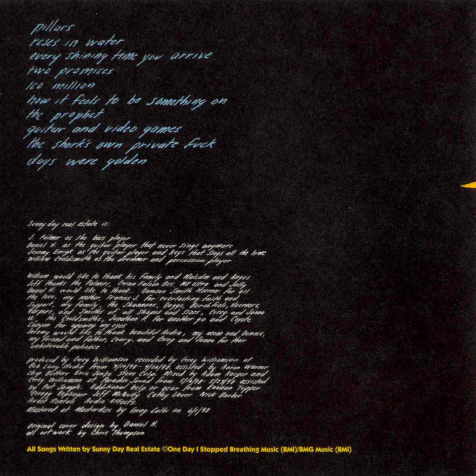 Cartula Interior Frontal de Sunny Day Real Estate - How It Feels To Be Something On