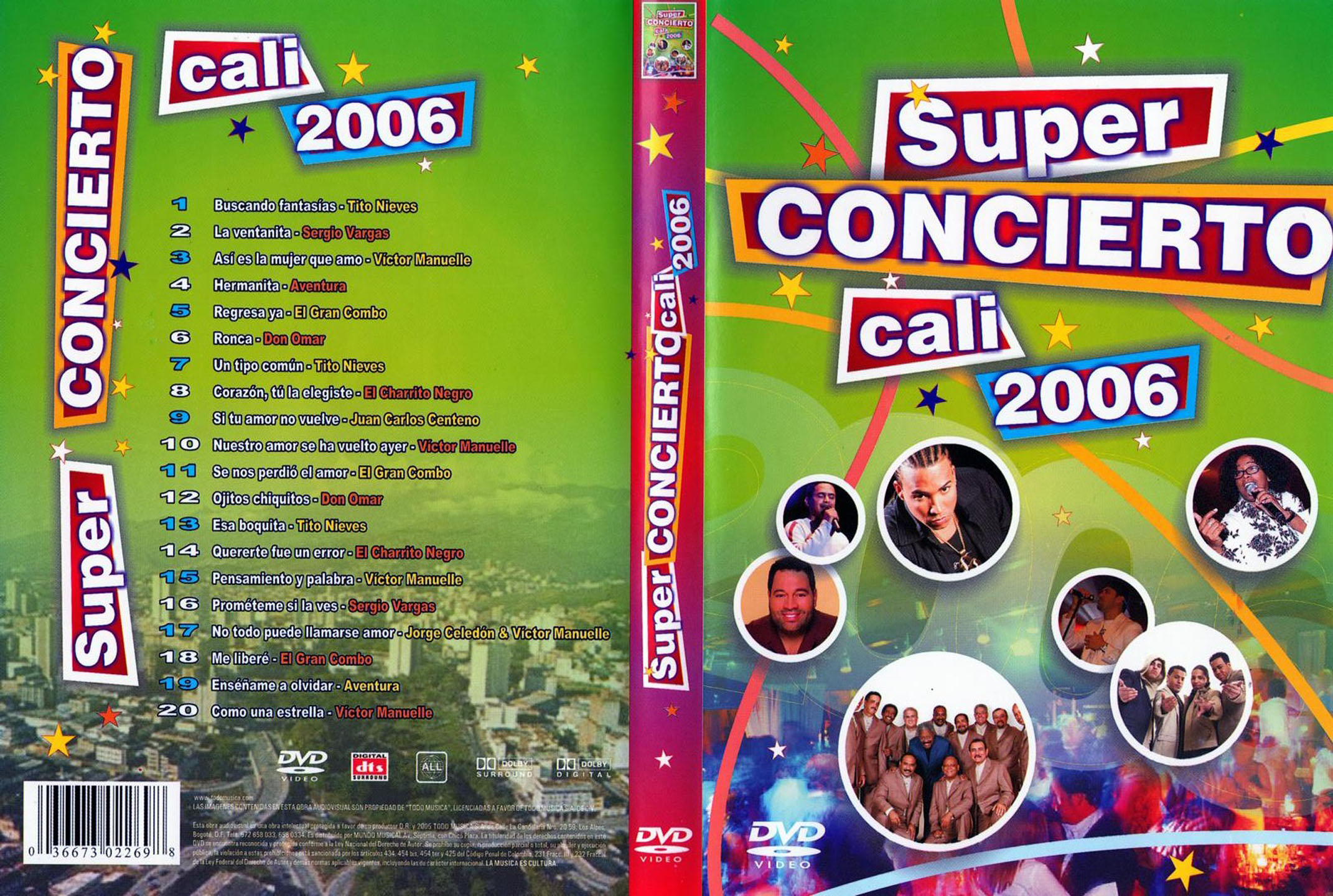 Cartula Caratula de Super Concierto Cali 2006 (Dvd)