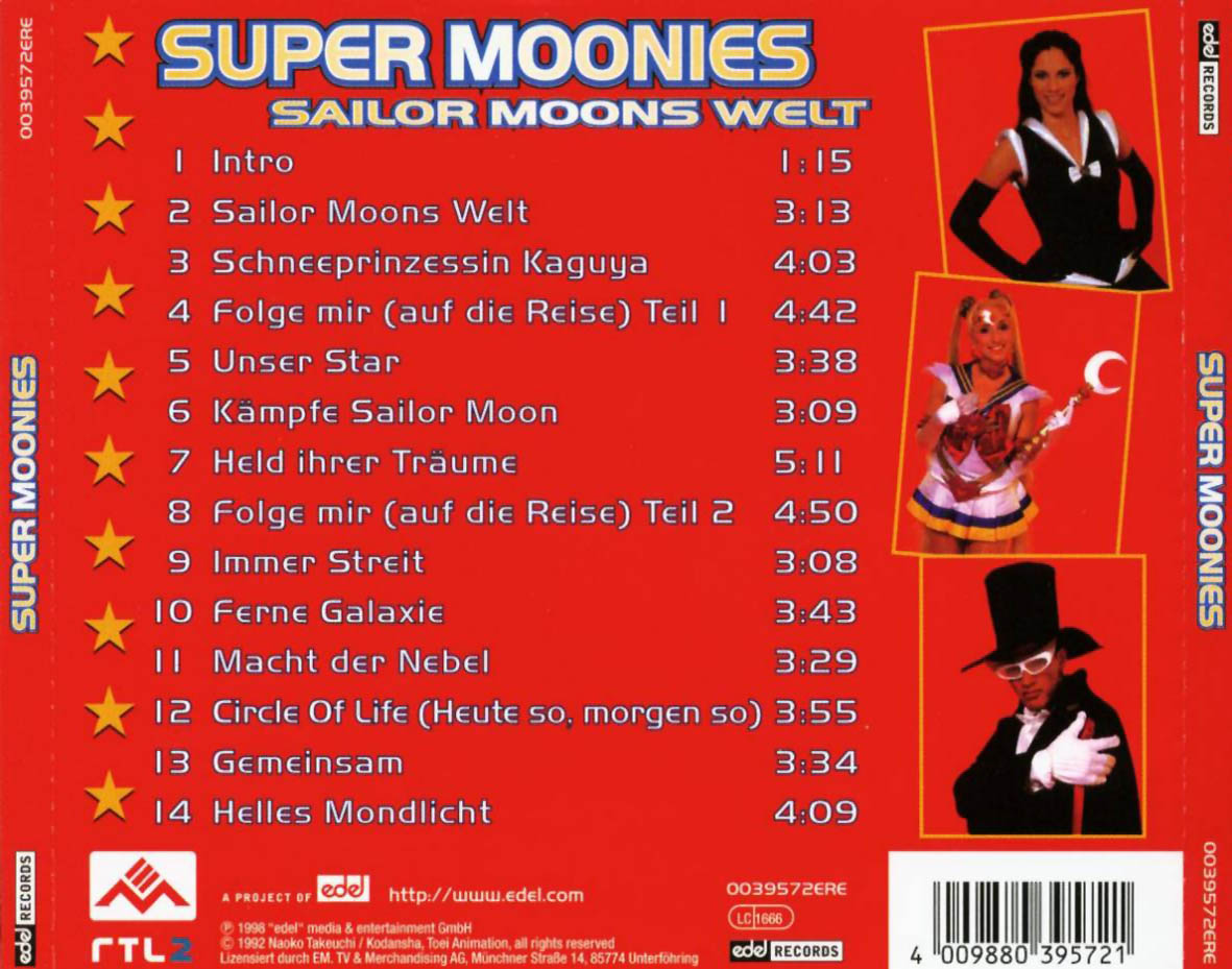 Cartula Trasera de Super Moonies - Sailor Moons Welt