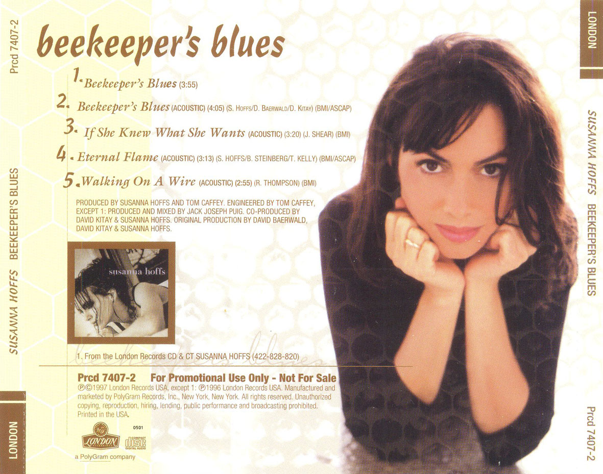 Cartula Trasera de Susanna Hoffs - Beekeeper's Blues (Ep)