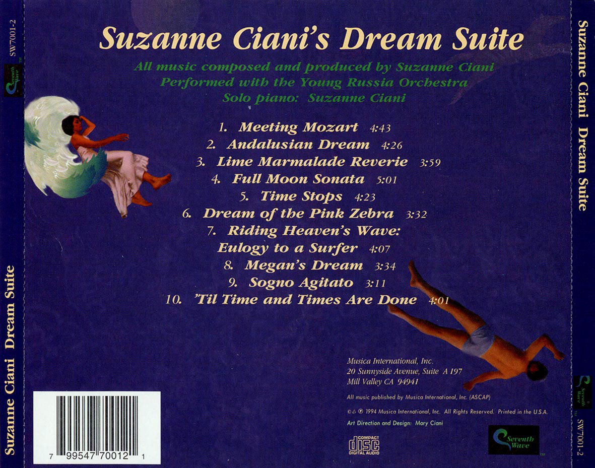 Cartula Trasera de Suzanne Ciani - Dream Suite