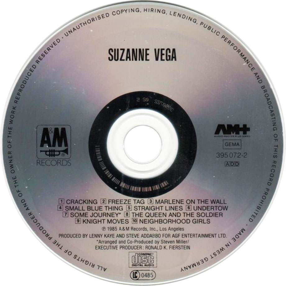 Cartula Cd de Suzanne Vega - Suzanne Vega