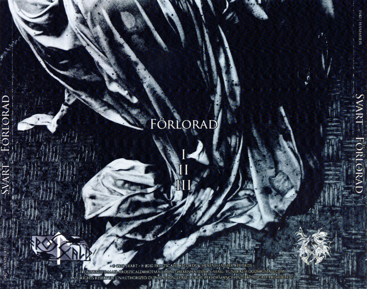 Cartula Trasera de Svart - Forlorad