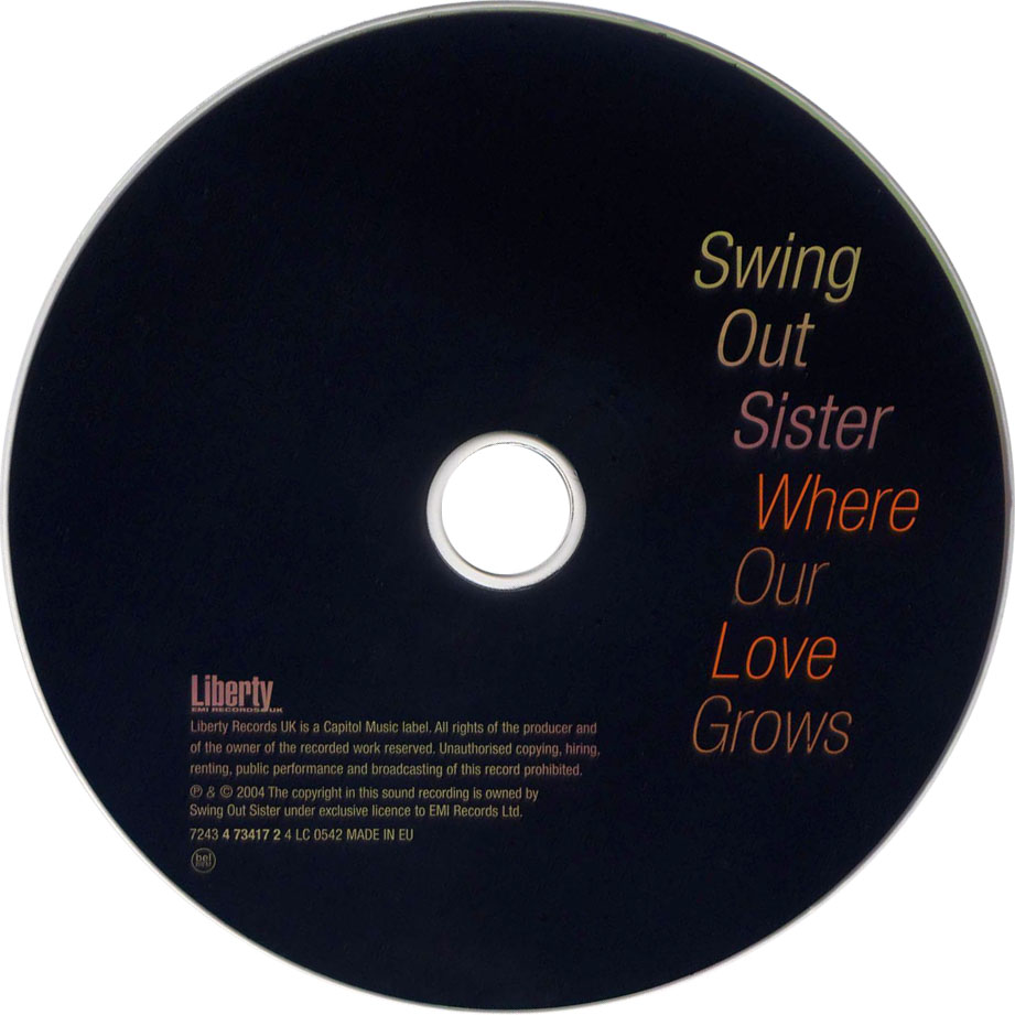 Cartula Cd de Swing Out Sister - Where Our Love Grows