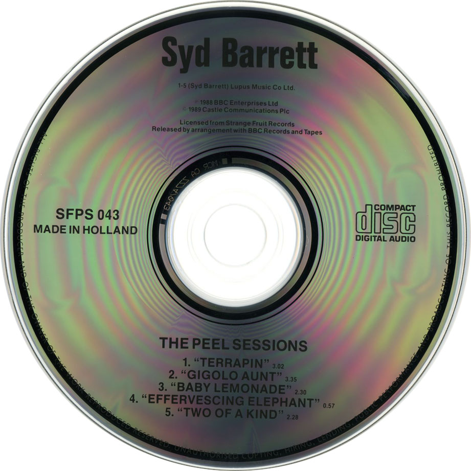 Cartula Cd de Syd Barrett - The Peel Sessions (Ep)