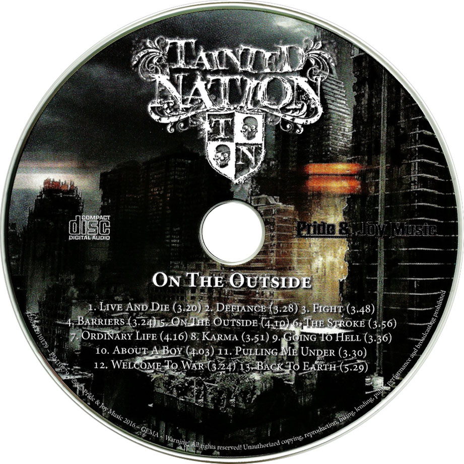 Cartula Cd de Tainted Nation - On The Outside