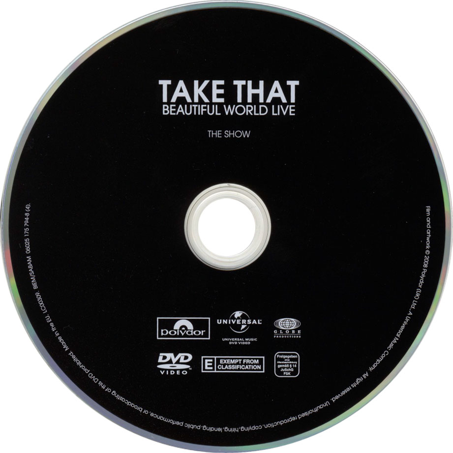Cartula Dvd1 de Take That - Beautiful World Live (Dvd)