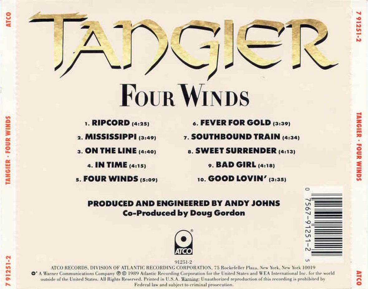 Cartula Trasera de Tangier - Four Winds