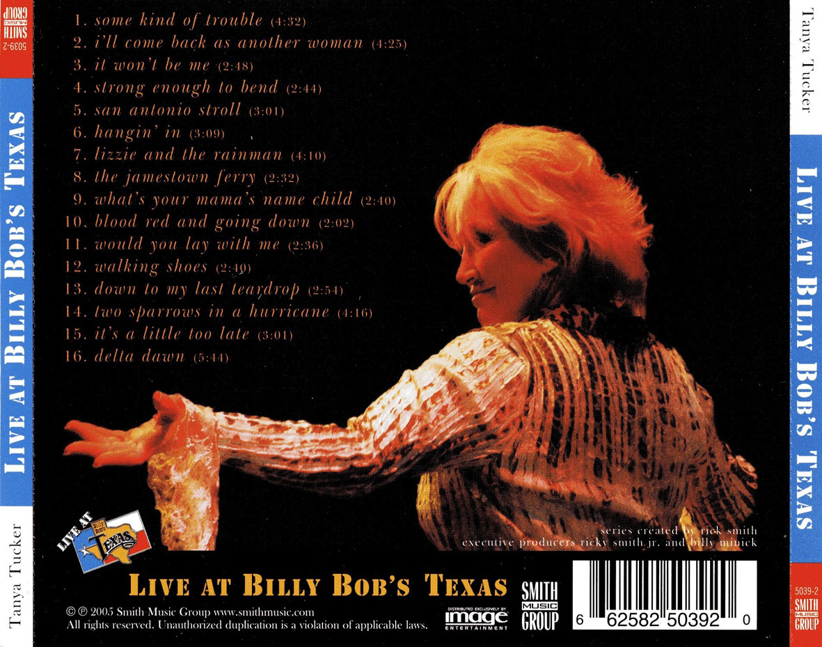 Cartula Trasera de Tanya Tucker - Live At Billy Bob's Texas