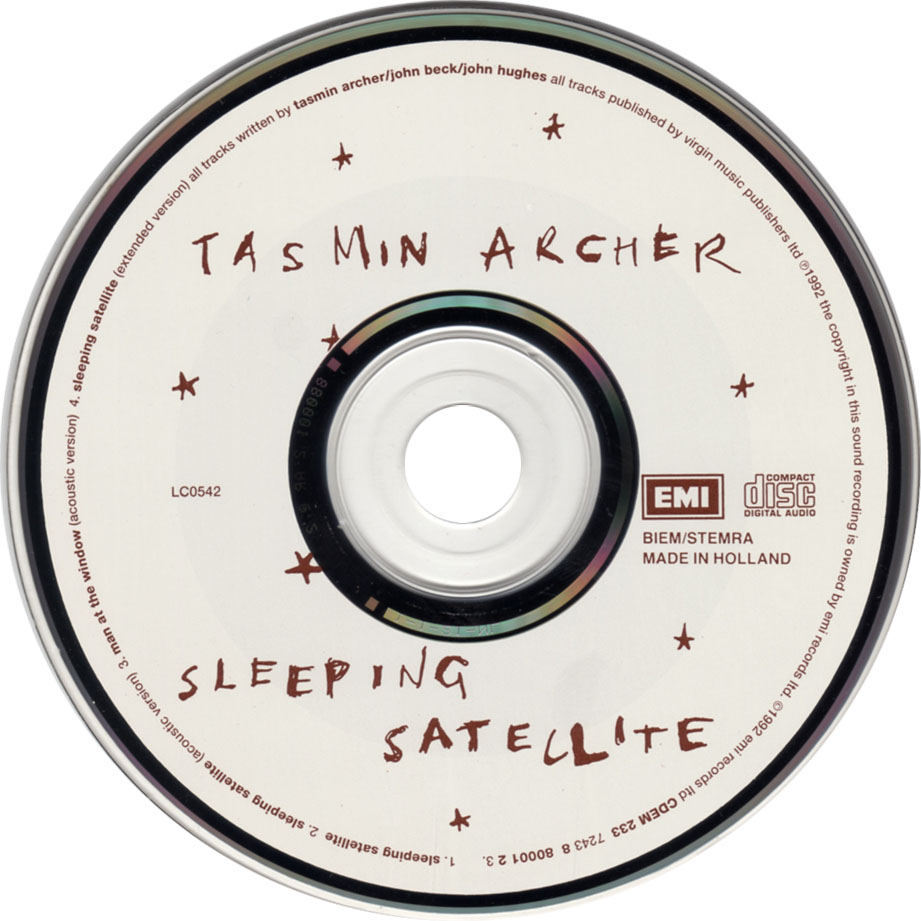Cartula Cd de Tasmin Archer - Sleeping Satellite (Cd Single)