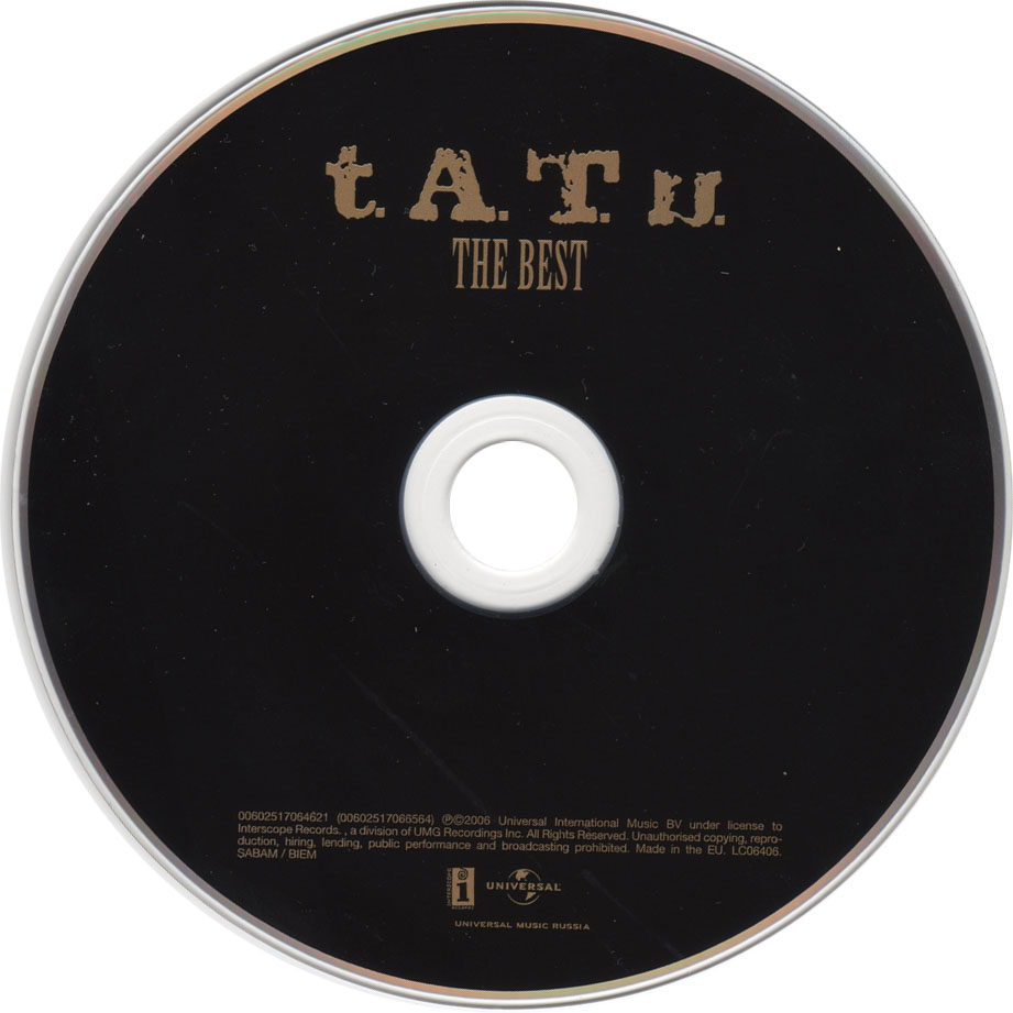 Cartula Cd de Tatu - The Best