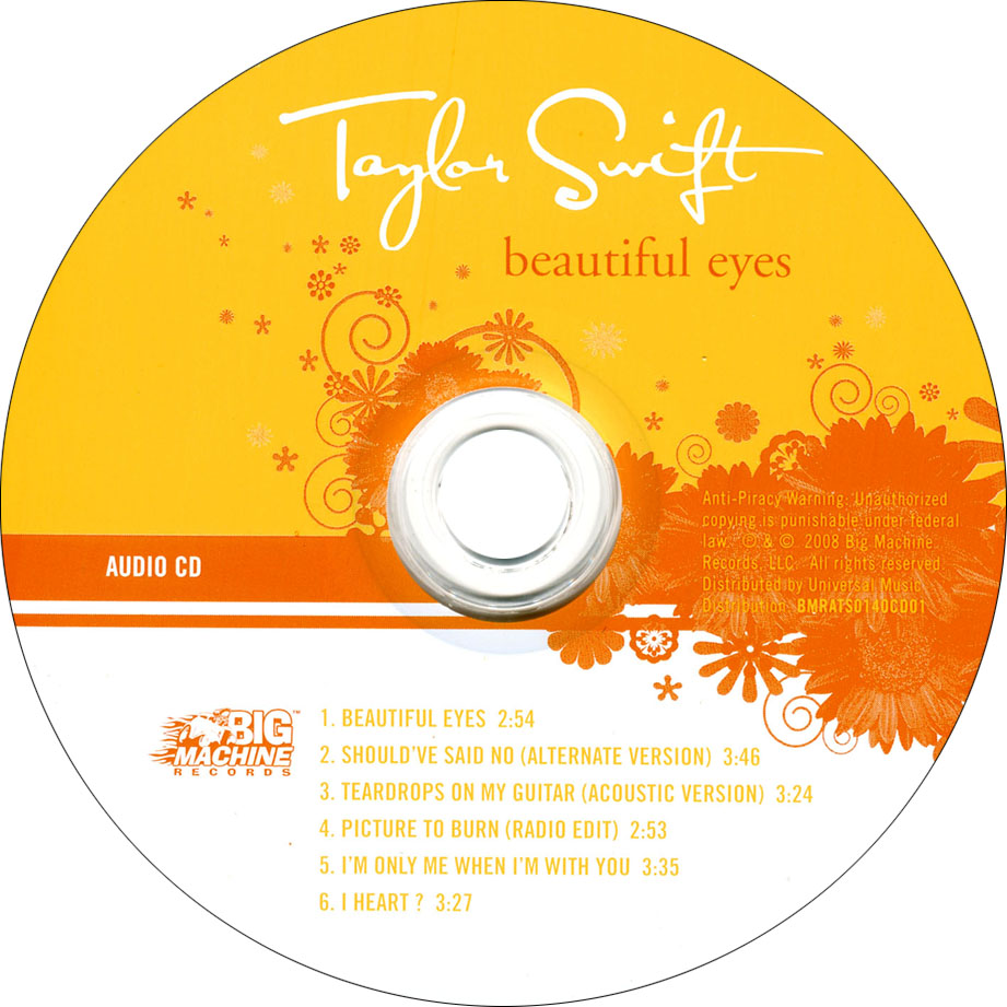 Cartula Cd de Taylor Swift - Beautiful Eyes (Limited Edition)